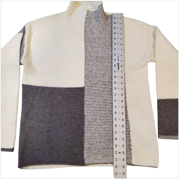 Cyrus Pullover Sweater Womens Size Large Color Block Long Sleeve Mock Neck - Picture 8 of 11